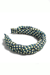 Braided Checker Print Headband