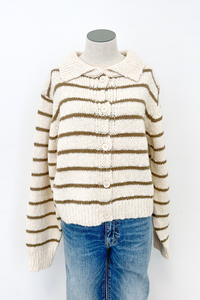 Buttonwood Striped Cardigan