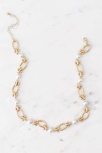 Chunky Pearl Chain Short Necklace