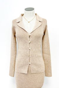 Collared Knit Cardigan