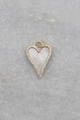 CZ Edge MOP Heart Charm