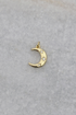 CZ Inlay Moon Charm