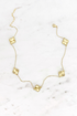 Diamond Cut 5-Station Clover Necklace