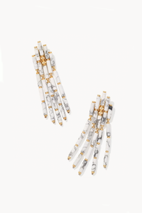 Ember Statement Earring-White Howlite