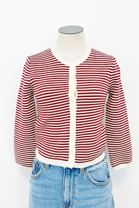 Fitted Striped Cardi