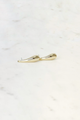 Gold Elongated Bean Off Post Earring