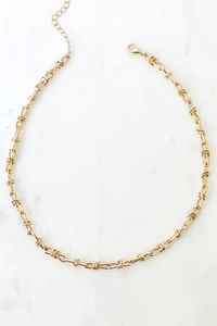 Gold Oval Link Necklace