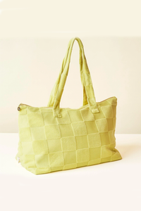 Terry Checkered Tote