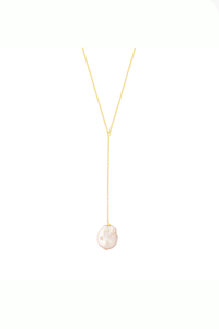 Gwenn Pearl Lariat Necklace