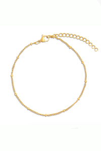 Helsa Dainty Beaded Chain Anklet