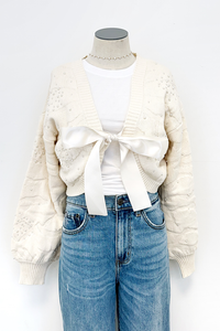 Jaquard Pearl Cardigan