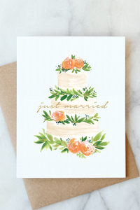 Just Married Cake Card