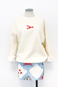 Lobster Embroidered Crewneck