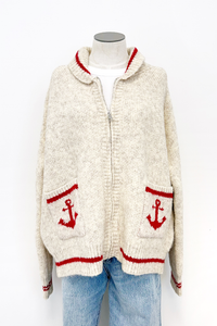 Lobster Zip Up Sweater