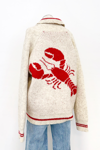 Lobster Zip Up Sweater