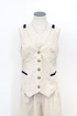 Piping Detail Linen Vest