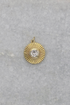 Round CZ Fluted Coin Charm