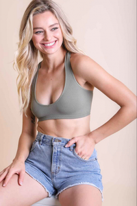 Ribbed Racer Back Bralette