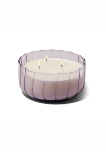 12 oz Ribbed Glass Candle