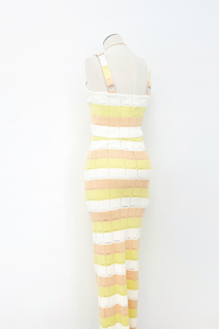 Shell Stripe Midi Skirt