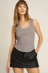 Suki Scoop Neck Rib Tank