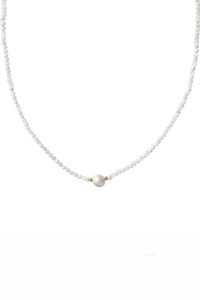 White Thin Pearls Necklace