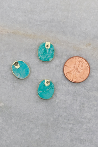 Turquoise Coin Charm