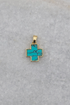 Turquoise Cross Charm