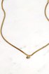 Vintage Herringbone Stone Necklace Gold