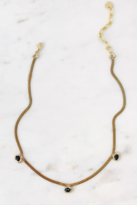 Vintage Trio Necklace Black Gold