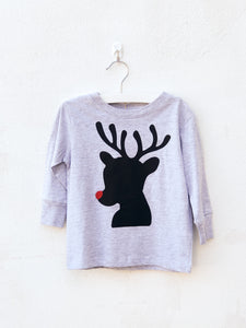 SH Rudolph Reindeer Grey Long Sleeve Shirt