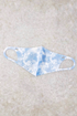 Ivory Blue Tie Dye Mask