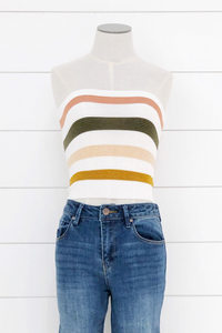 Brandy Striped Tube Top