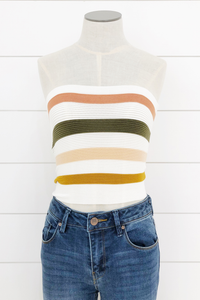 Brandy Striped Tube Top