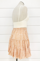 Coral Ruffled Short Skirt