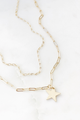 Double Layer Paper Clip Star Necklace