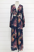 Floral Ink Wide Leg Pants