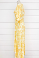 Frill Sleeve Maxi Wrap Dress