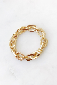 Gold Gucci Link Stretch Bracelet