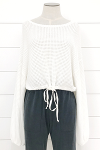 Hem Knit Crop Sweater