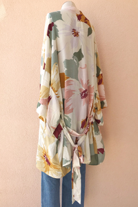 Blooming Love Belted Kimono