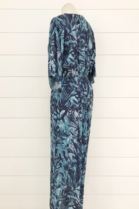 Midnight Kimono Sleeve Midi Dress