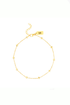 Camille Pearl Anklet-Gold