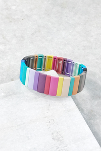 Pastel Rainbow Tile Bracelet