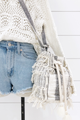 Putty Fringed Bucket Bag