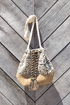 Silver Mink Jute Mini Bucket Bag