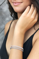 Thin Crystal Cuff Bracelet - House of Lucky