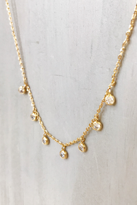 7 CZ Droplets Necklace