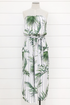 Tropical Stripe Tube Jumpsuit