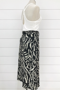 Mariska Zebra Midi Skirt